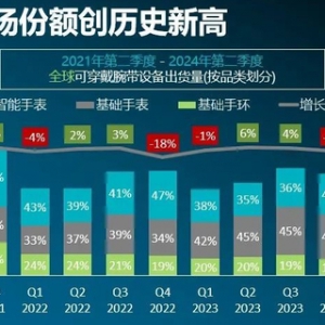 多元化路线现成效，Q2季度全球可穿戴腕带设备微增